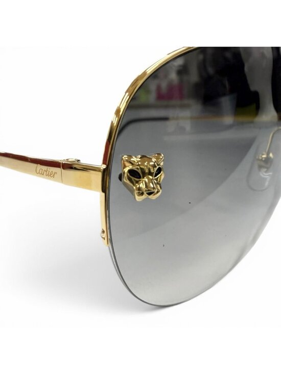 Cartier Panthere de Cartier Two Bridge Gradient Lens Eyewear Sunglasses Gold main image 4